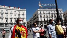 Minuto de silencio en la Puerta del Sol de Madrid