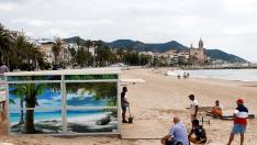 Desescalada en la playa en Sitges (Barcelona)