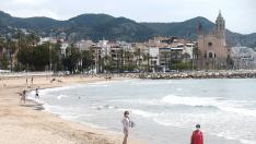 Desescalada en la playa en Sitges (Barcelona)
