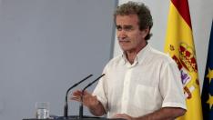Fernando Simón este lunes en rueda de prensa en la Moncloa.