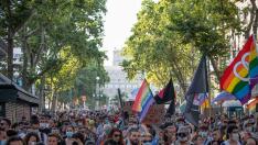 Imagen de la manifestación LGTBI de este sábado en Barcelona.