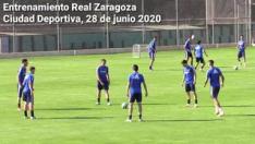Nueva sesión de entrenamiento del Real Zaragoza en la Ciudad Deportiva