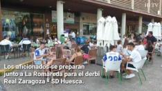 Los bares cercanos a  La Romareda viven el derbi Zaragoza - Huesca