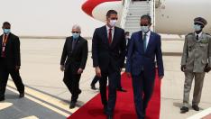 El primer ministro de Mauritania y el presidente español en la cumbre.