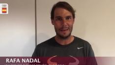 Un momento del vídeo con el mensaje del último abanderado español, Rafa Nadal, en los Juegos de Río en 2016.