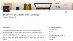 Oferta de trabajo Amazon para el ámbito logístico en Zaragoza