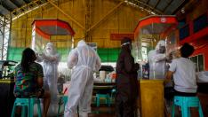Pruebas de coronavirus en Manila