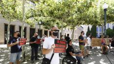 Protesta de los empresarios del ocio nocturno en Zaragoza