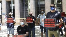 Protesta de los empresarios del ocio nocturno en Zaragoza