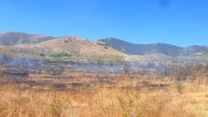 Incendio en la localidad de Morés