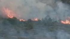 Brigadas helitransportadas extinguen un incendio en los montes de Castiliscar
