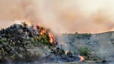 Incendio en los montes de Castiliscar