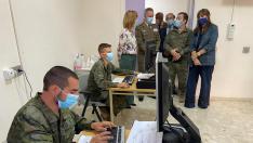 Visita de Repollés al hospital militar de Zaragoza