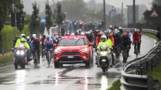 El pelotón rodando en la 19ª etapa del Giro de Italia