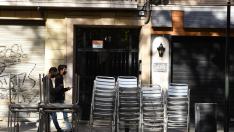 Bares y terrazas de Zaragoza en el primer día de la entrada del nivel de alerta 3 en Aragón