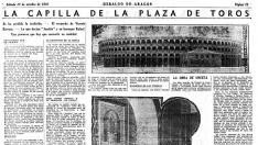 Reportaje de la capilla de la plaza de toros del 12 de octubre de 1935