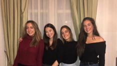 Blanca, Aitana, Elena y María, las cuatro estudiantes responsables del webinar.