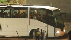 Llegada de los inmigrantes al campamento de Barranco Seco, en Las Palmas.