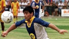 Durante un partido amistoso en la inauguración del Careca Sport Center en Campinas, Brasil, 02/02/1998