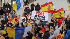 Manifestantes piden en Las Palmas que no se aloje a inmigrantes como turistas