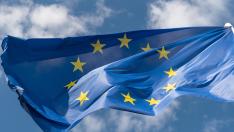 La bandera de la Unión Europea.