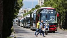 Autocares discrecionales y turísticos se han manifestado estos días atrás, en distintas ciudades españolas.