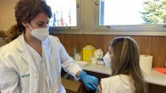 Vacunación en el hospital de Barbastro
