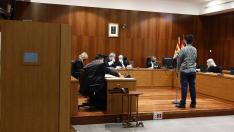 El acusado, este lunes ante el tribunal en la Audiencia de Zaragoza.