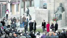 Homenaje que tuvo lugar en Graus por el centenario de la muerte de Costa, hace diez años