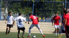 Imagen de un partido de fútbol 7 de la liga aragonesa MLA Sport.