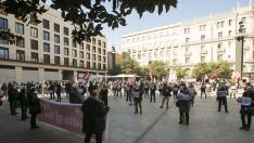 Las concentraciones, con 'aforo' limitado, han respetado la distancia de seguridad.