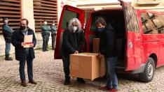 Los bienes llegan por fin a Aragón, pero solo llegan dos cajas