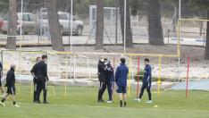 Entrenamiento del Real Zaragoza en la Ciudad Deportiva
