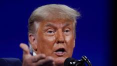 FILE PHOTO: Former U.S. President Donald Trump speaks at the Conservative Political Action Conference in Orlando