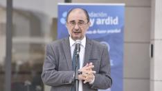 Javier Lambán, en Huesca.