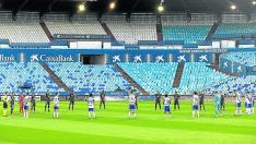 Encuentro Real Zaragoza-Alcorcón del 11 de junio, primer partido de la nueva normalidad en La Romareda.