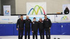 El conjunto masculino del Curling CH Jaca, cuarto en el Campeonato de España.