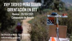 Cartel del 16º Trofeo Peña Guara Orientación en BTT.