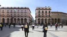 Protesta de los peluqueros en Zaragoza