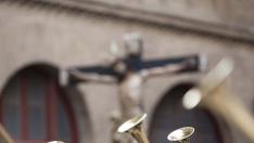Procesión del Santo Entierro durante el Viernes Santo en Zaragoza.