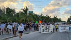 Protesta en México por la muerte de la inmigrante salvadoreña