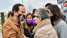 Pablo Iglesias en reunión con colectivos de educación y sanidad