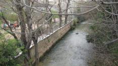 El río Huerva a su paso por Zaragoza.