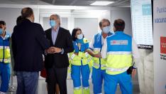 El consejero de Sanidad de Madrid visita el punto de vacunación contra la covid-19 instalado en el Wizink Center