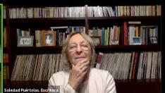 Soledad Puértolas, en la charla de la Fundación Ibercaja.