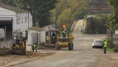 Obras de pavimentación en Caspe, en marcha gracias al plan PLUS de la Diputación de Zaragoza.