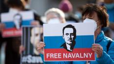 Protestas en Duesseldorf por el arresto del líder opositor Navalni