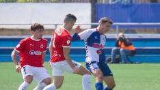 Los jugadores del Ebro firmaron un buen partido, pero no acabaron de materializar sus ocasiones.