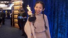 Chloé Zhao, tras recibir el Oscar a la mejor dirección por 'Nomadland'