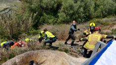 Rescate del ciclista herido